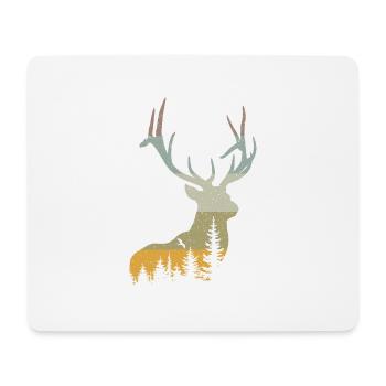 Hirsch - Mousepad (Querformat) - Weiß - Vorne