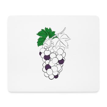 Grape Line Art - Mouse Pad (horizontal) - white - Front