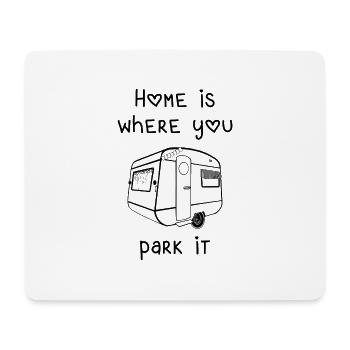 camping caravan Wohnwagen lifestyle liebe love - Mousepad (Querformat) - Weiß - Vorne