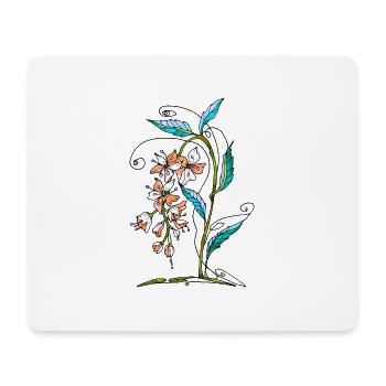 Blumen - Mousepad (Querformat) - Weiß - Vorne