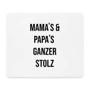 mama papa Eltern stolz Kinder babys Schrift - Mousepad (Querformat) - Weiß - Vorne