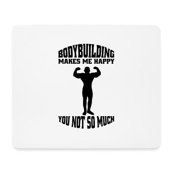 Bodybuilder Fitness Muscle Athlete Strength Training - Mouse Pad (horizontal) - white - Front