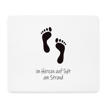 Im Herzen auf Sylt - Mousepad (Querformat) - Weiß - Vorne