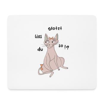 Was glotzt du so - Mousepad (Querformat) - Weiß - Vorne