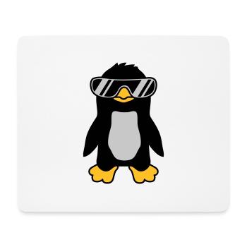 Sonnenbrille Pinguin cool Design - Mousepad (Querformat) - Weiß - Vorne
