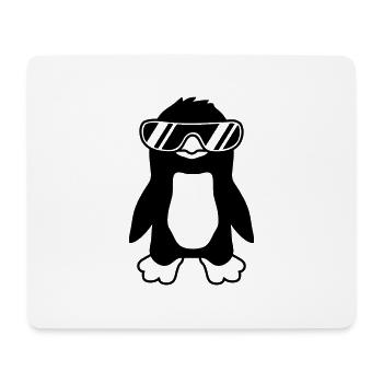 Cool Design Sonnenbrille Pinguin - Mousepad (Querformat) - Weiß - Vorne