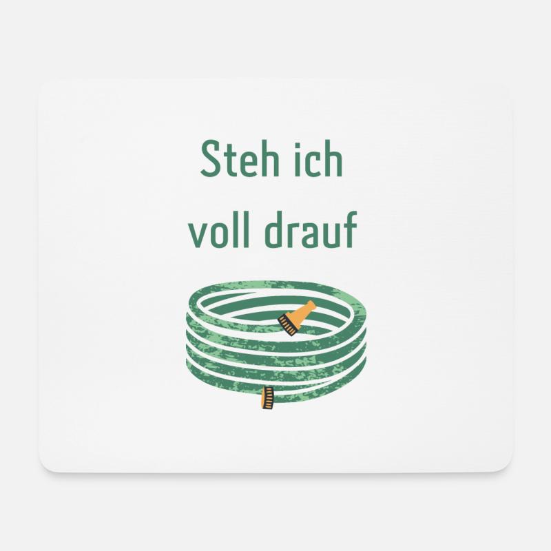 Auf dem Schlauch stehen - Mousepad (Querformat) - Weiß