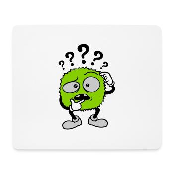 Question mark skeptical face comic - Mouse Pad (horizontal) - white - Front