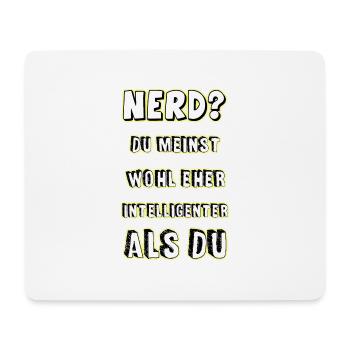 Nerd - Mousepad (Querformat) - Weiß - Vorne