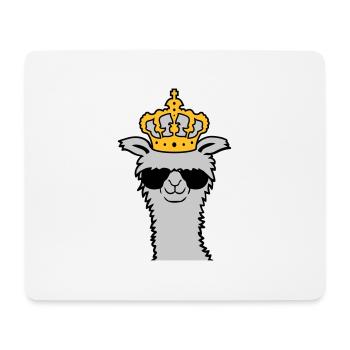 König Lama Sonnenbrille cool - Mousepad (Querformat) - Weiß - Vorne