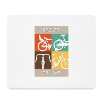 Cycles de bike Fahrrad en direct - Tapis de souris (format paysage) - blanc - Devant
