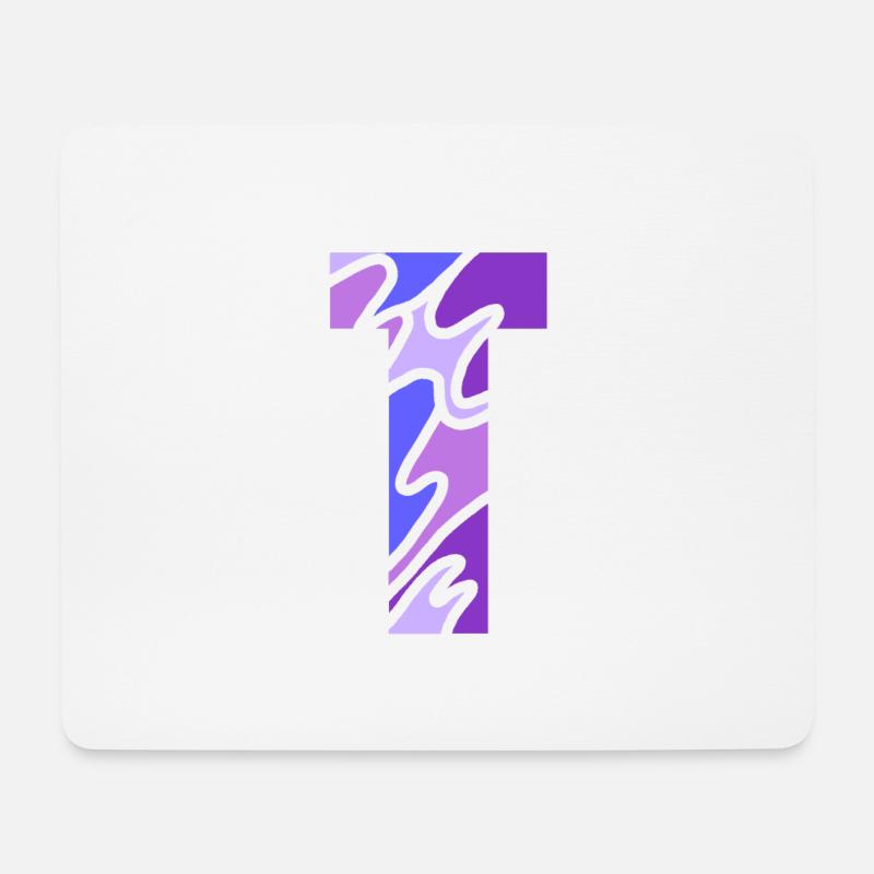 Letter T - Mousepad (Querformat) - Weiß