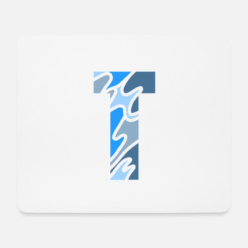 letter T - Mousepad (Querformat) - Weiß