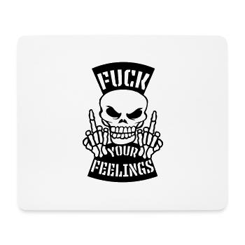 Zitat fuck your feelings - Mousepad (Querformat) - Weiß - Vorne