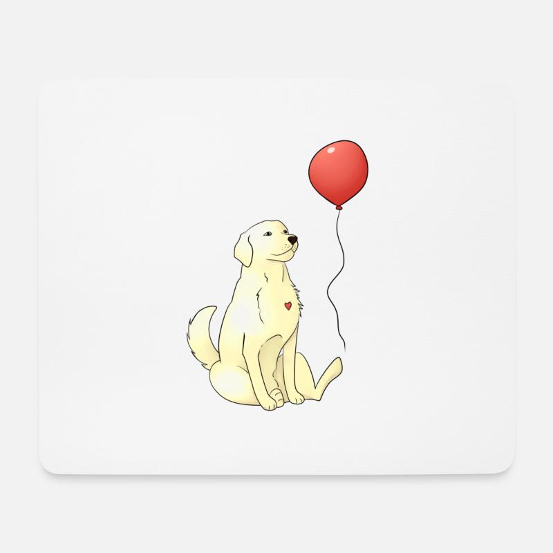 Golden Retriever - Mousepad (Querformat) - Weiß