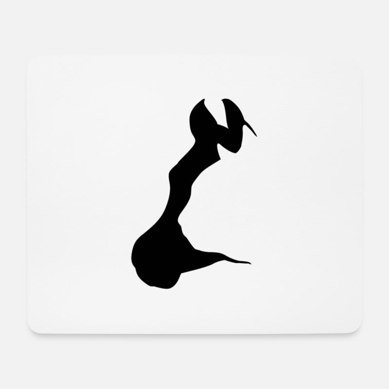 Pferd mit Katze - Mousepad (Querformat) - Weiß