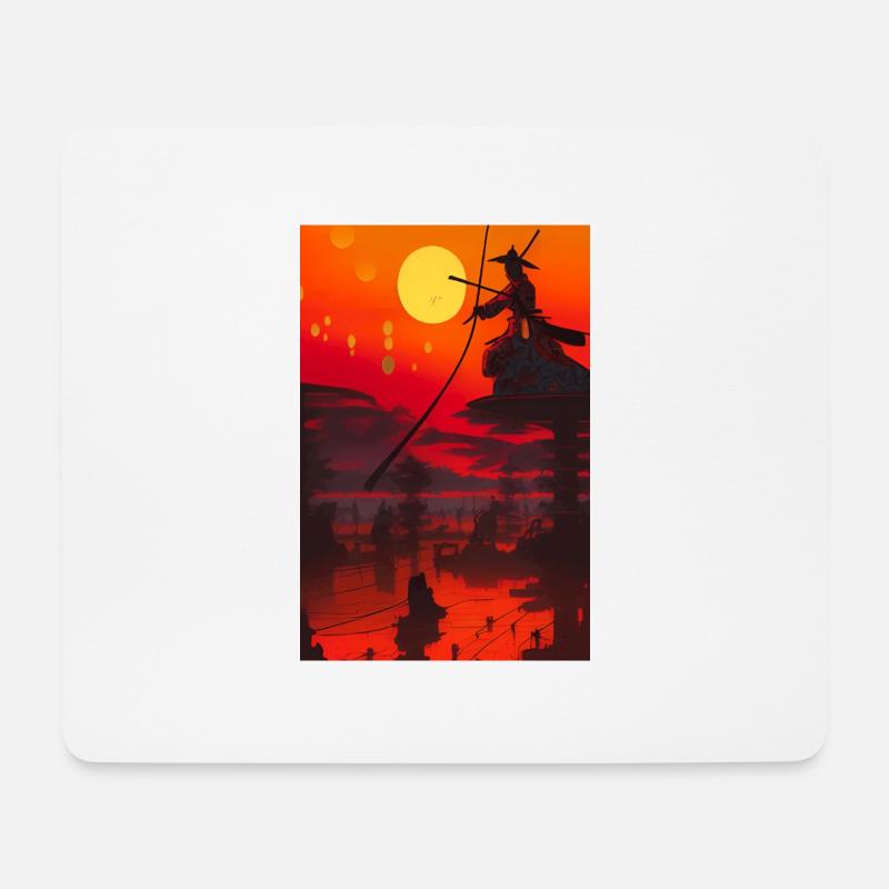 Samurai 1 - Mousepad (Querformat) - Weiß