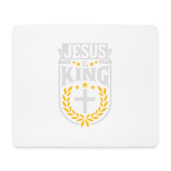 jesus is king Zitat - Mousepad (Querformat) - Weiß - Vorne