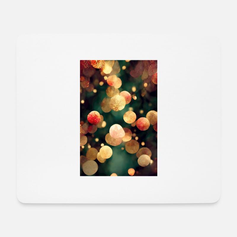 Christmas BG Lights - Mouse Pad (horizontal) - white