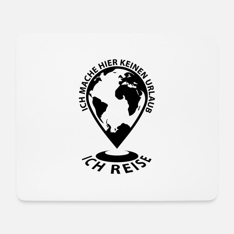 REISEN vs "URLAUB MACHEN" - Mousepad (Querformat) - Weiß