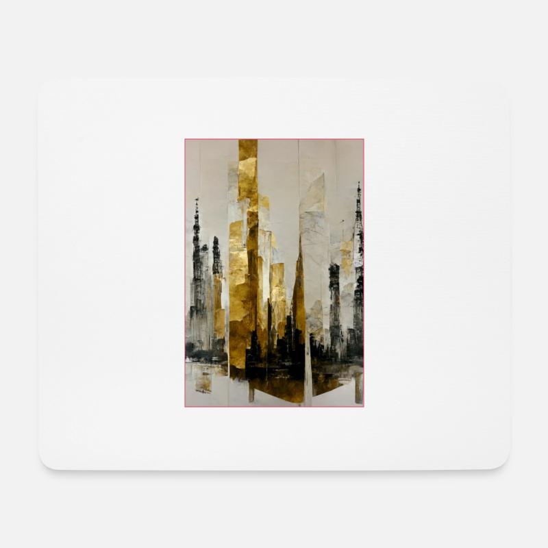 Abstract Tall Towers - Mousepad (Querformat) - Weiß