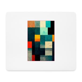 Abstract Pixel Art - Mousepad (Querformat) - Weiß - Vorne