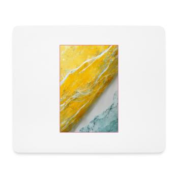 Abstract 4d Pastel Yellow - Mousepad (Querformat) - Weiß - Vorne