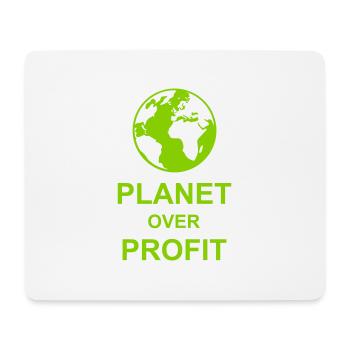 planet over profit Zitat - Mousepad (Querformat) - Weiß - Vorne