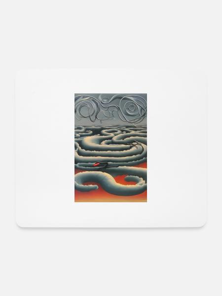 Schlangen am Himmel - Mousepad (Querformat) - Weiß