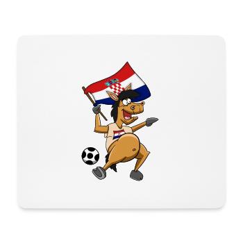 Fan Pferd Kroatien - Mousepad (Querformat) - Weiß - Vorne