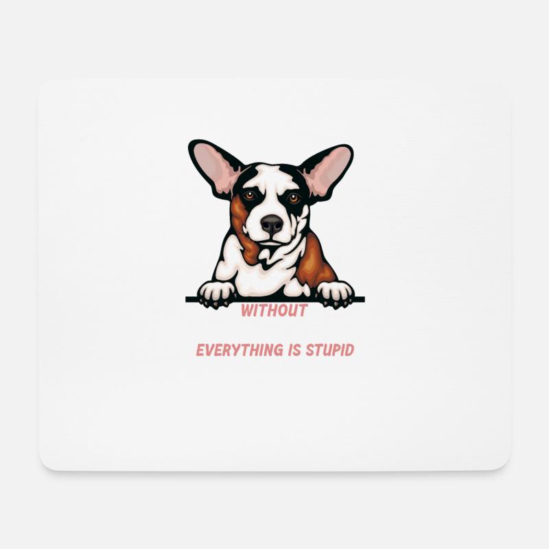 Ohne Rat Terrier ist alles doof - Mousepad (Querformat) - Weiß