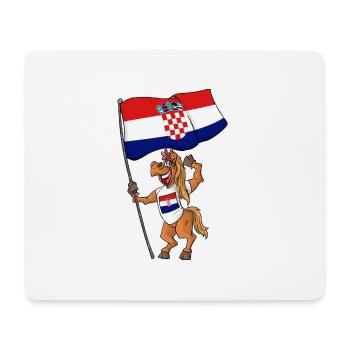 Kroaten Fan Pferd - Mousepad (Querformat) - Weiß - Vorne