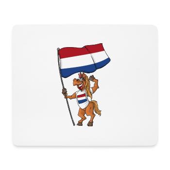 Holländer Fan Pferd - Mousepad (Querformat) - Weiß - Vorne