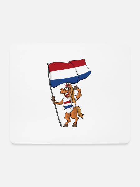 Dutch Fan Horse - Mouse Pad (horizontal) - white