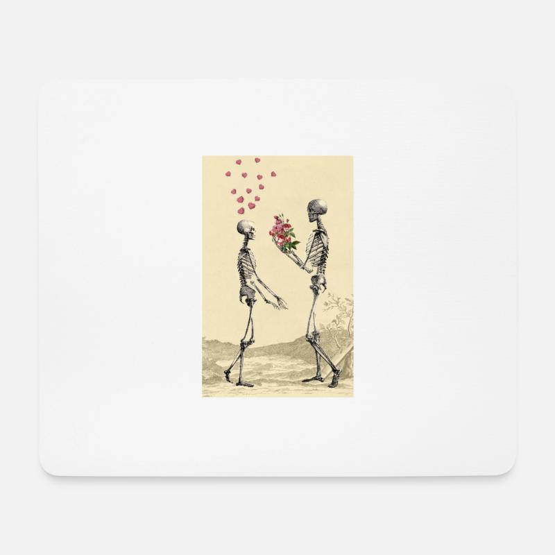 Poster - Wanna be my Valentine? - Valentinstag - Mousepad (Querformat) - Weiß
