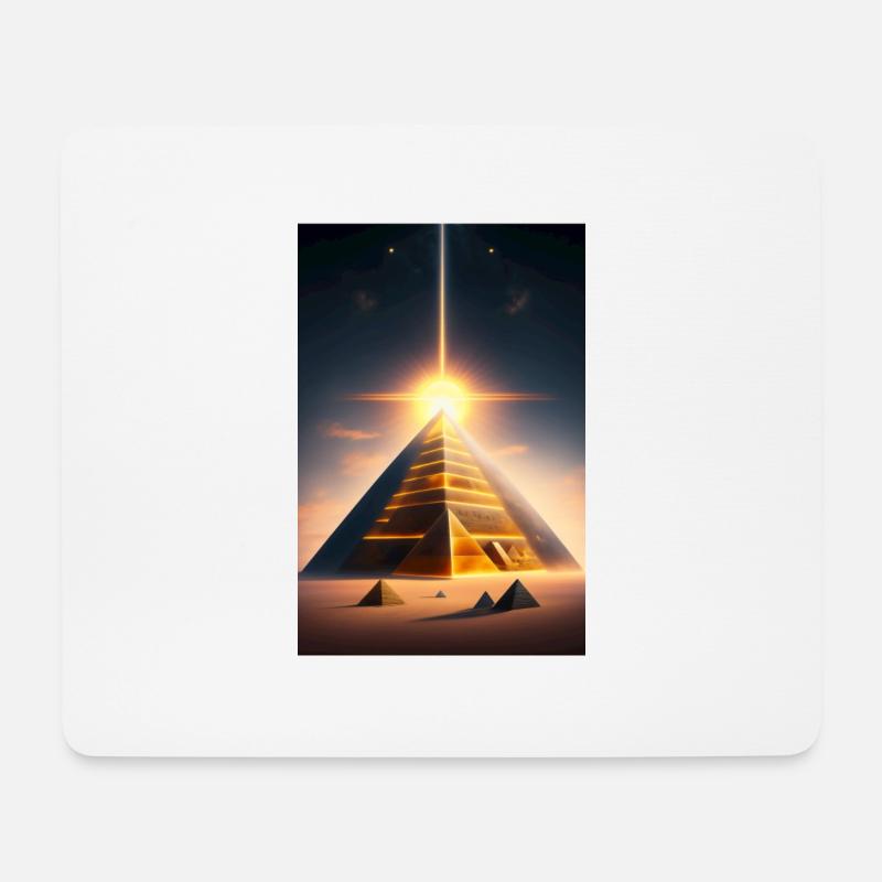 Licht Pyramide - Mousepad (Querformat) - Weiß