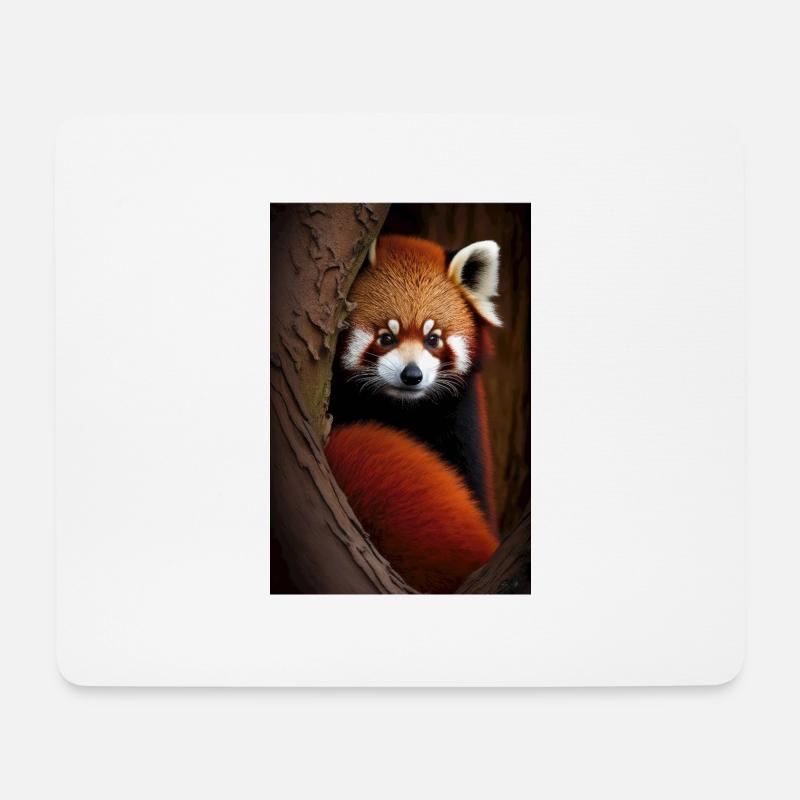 Süßer Roter Panda Kleiner Panda Kawaii - Mousepad (Querformat) - Weiß