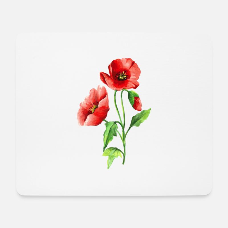 Blumen - Mousepad (Querformat) - Weiß
