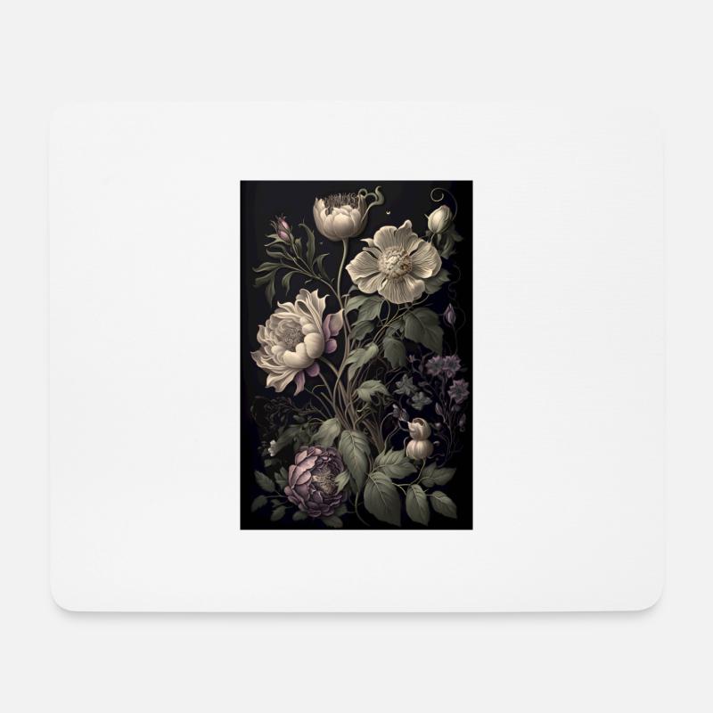 Blumen Gemälde Geschenk - Mousepad (Querformat) - Weiß