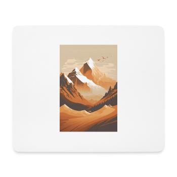 Randonnée en montagne nature cadeau minimaliste - Tapis de souris (format paysage) - blanc - Devant