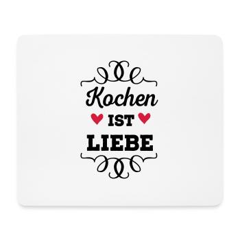 Kochen ist Liebe - Mousepad (Querformat) - Weiß - Vorne