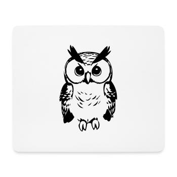 Hibou mignon - Tapis de souris (format paysage) - blanc - Devant