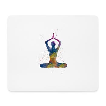 Yoga exercise - Mouse Pad (horizontal) - white - Front