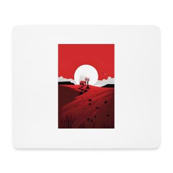 minimalistisch Natur wandern Geschenk - Mousepad (Querformat) - Weiß - Vorne