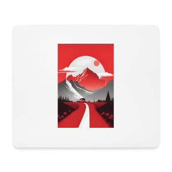 minimalist nature mountains gift - Mouse Pad (horizontal) - white - Front