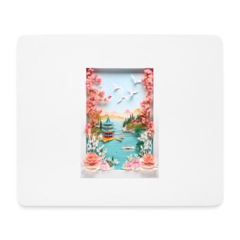 Japan Nature Lake Gift - Mouse Pad (horizontal) - white - Front