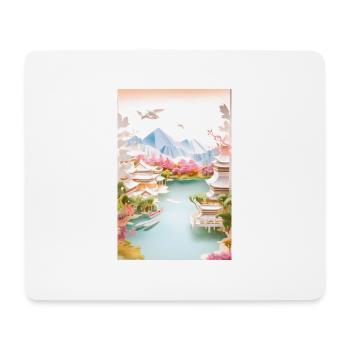 Paysage japonais Cadeau de montagne japonais - Tapis de souris (format paysage) - blanc - Devant