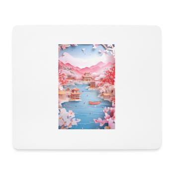 Japan See Landschaft Natur Geschenk - Mousepad (Querformat) - Weiß - Vorne
