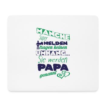 Superhelden werden Papa genannt - Mousepad (Querformat) - Weiß - Vorne