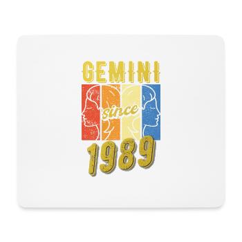Cadeau du Zodiaque Gémeaux 1989 - Tapis de souris (format paysage) - blanc - Devant
